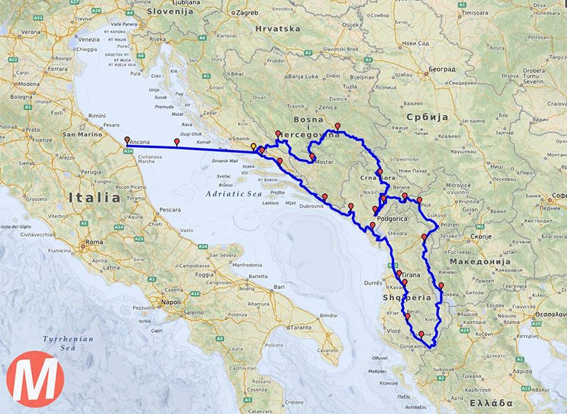 balcani moto viaggio gruppo organizzato