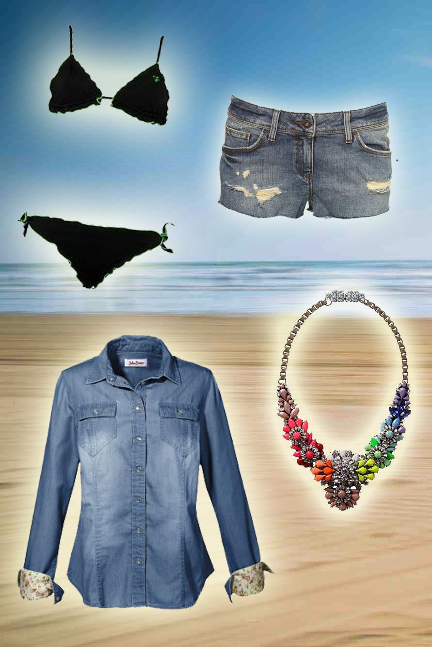 in spiaggia donna