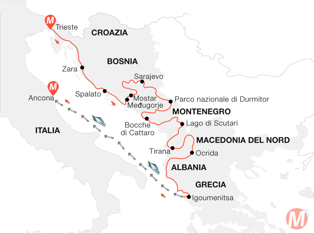itinerario balcani moto