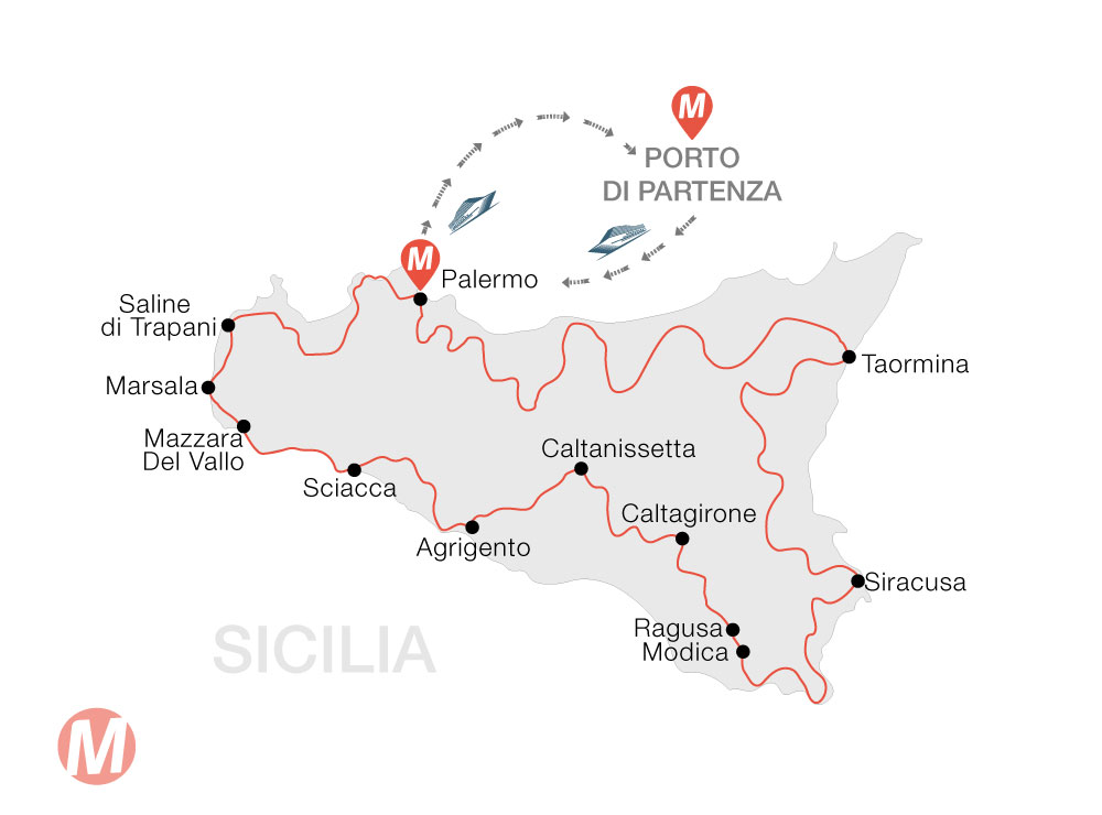 itinerario viaggio moto sicilia