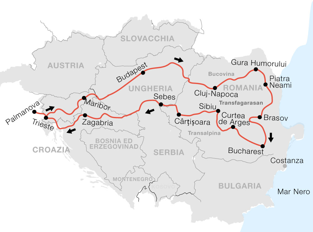 viaggio in moto romania itinerario